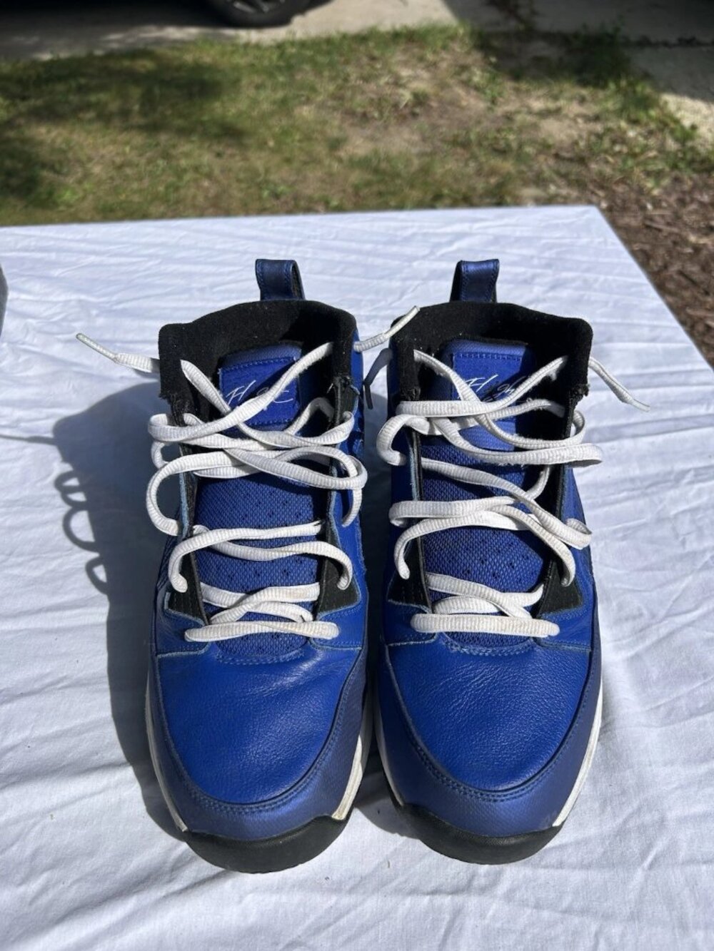 Jordan SC-1 Mens Mid Top Sneakers Blue/White/Black Breathable 538698104 Size 9.5